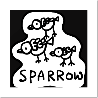 Sparrows, birds Posters and Art